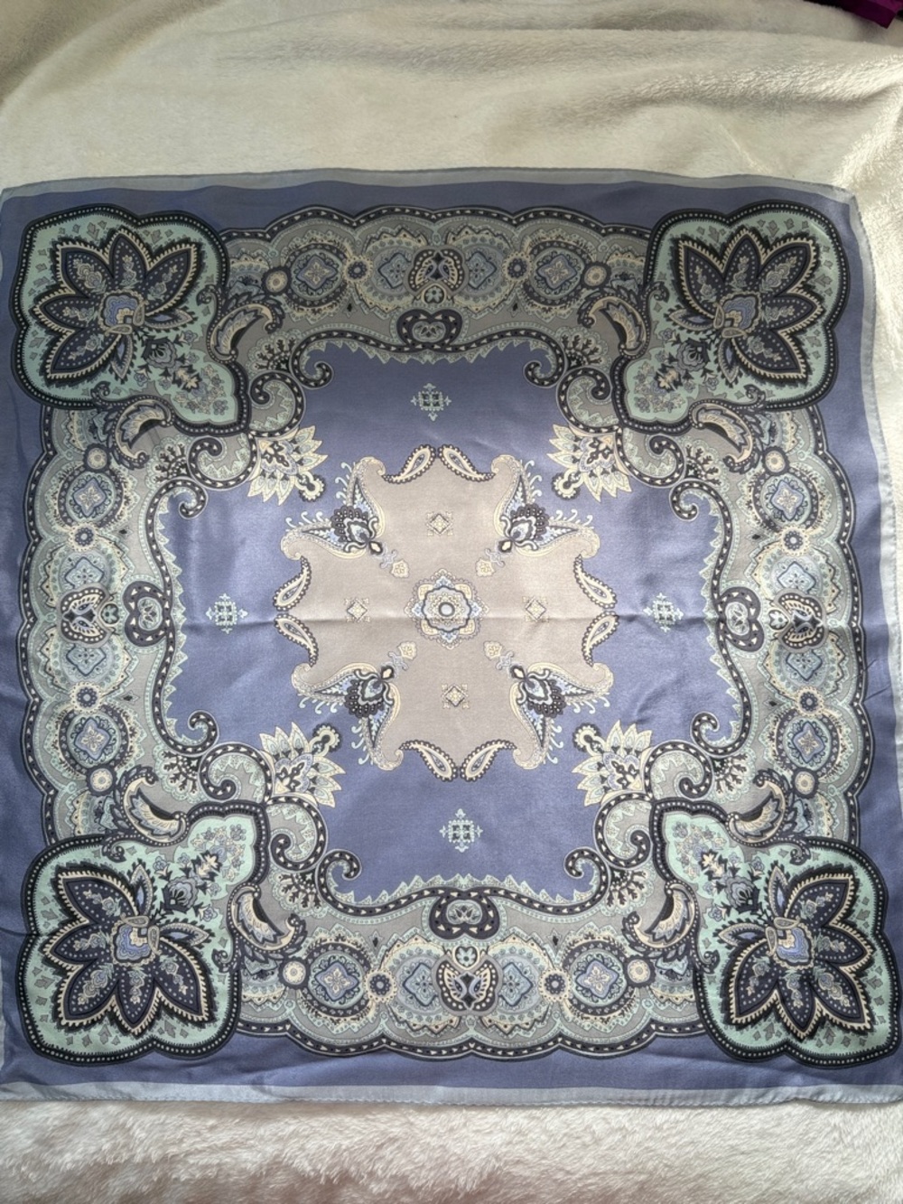 Lavender Paisley Square Scarf - Women's Accessory